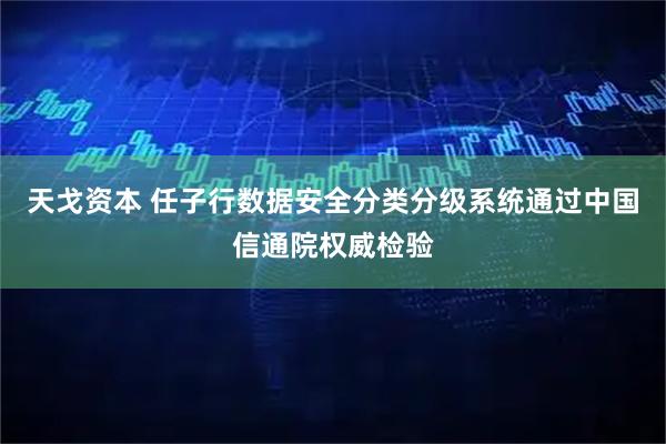 天戈资本 任子行数据安全分类分级系统通过中国信通院权威检验